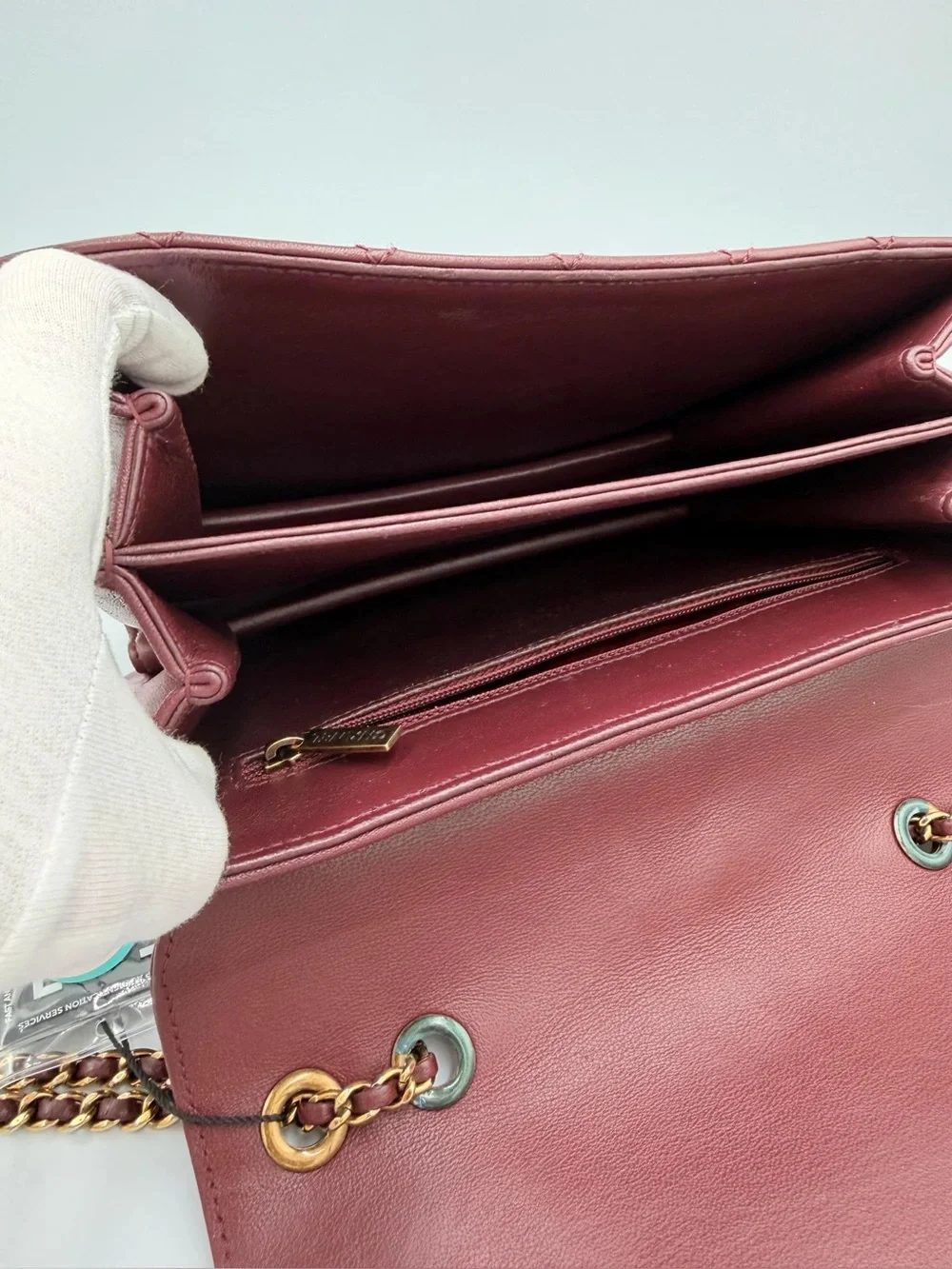 Chanel Beauty Lock Quilted Flap — Burgundy